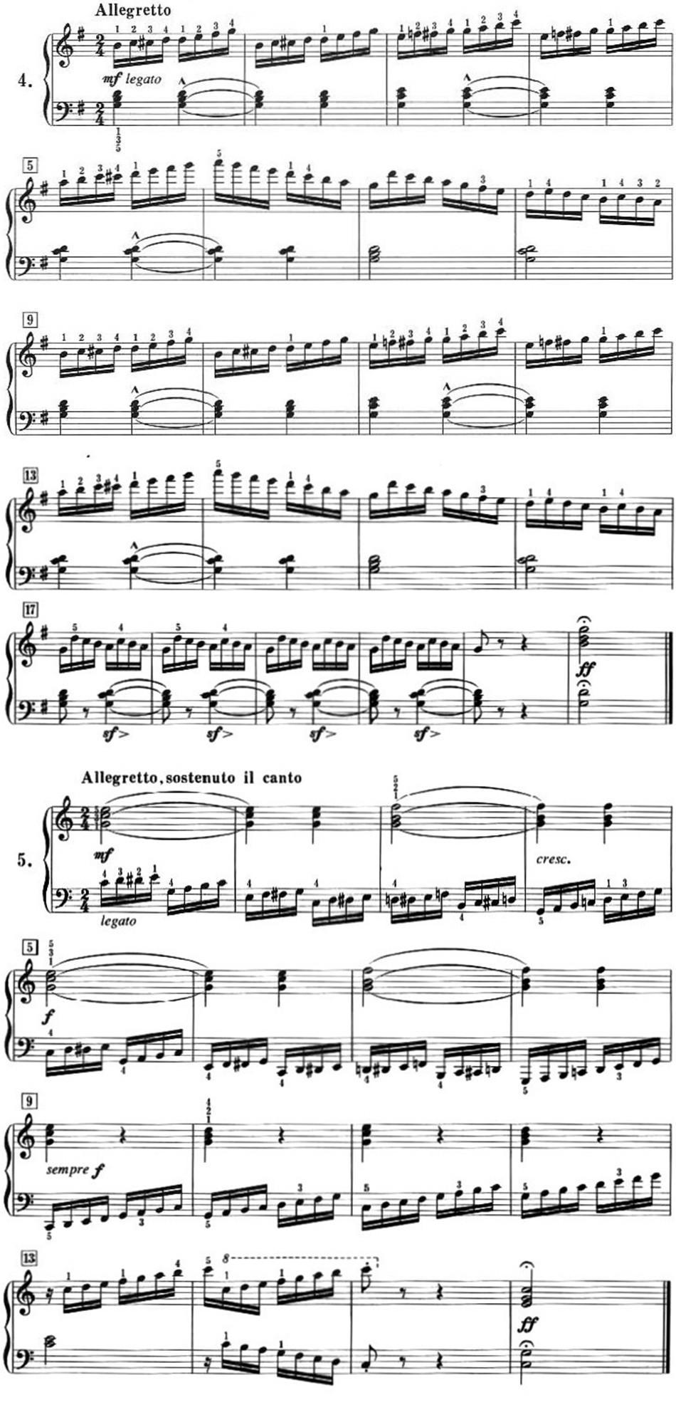 50首莱蒙钢琴练习曲 作品37（NO.4-No.5）钢琴曲谱（图1）