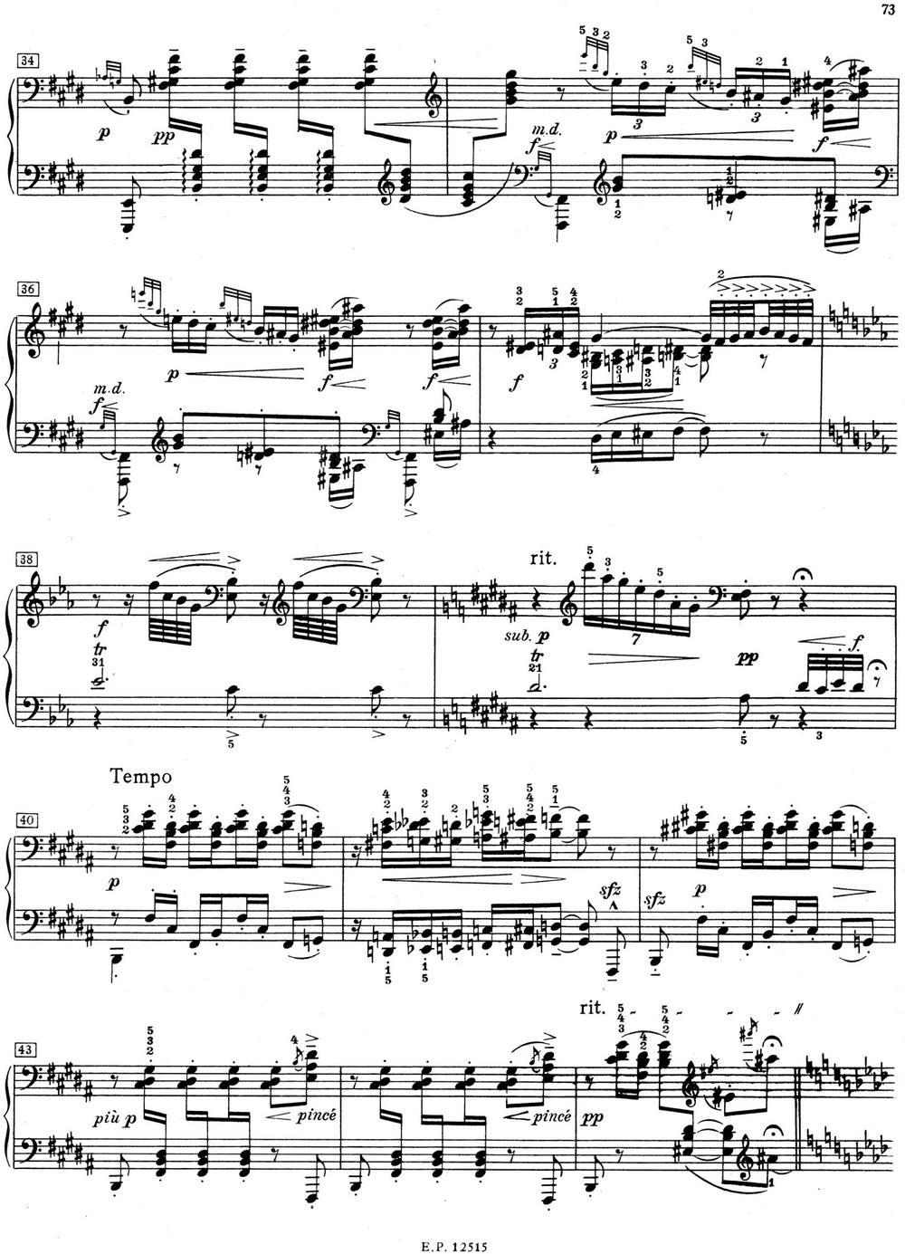 德彪西12首钢琴练习曲（11 琶音练习v1.0 arpèges composés）钢琴曲谱（图4）
