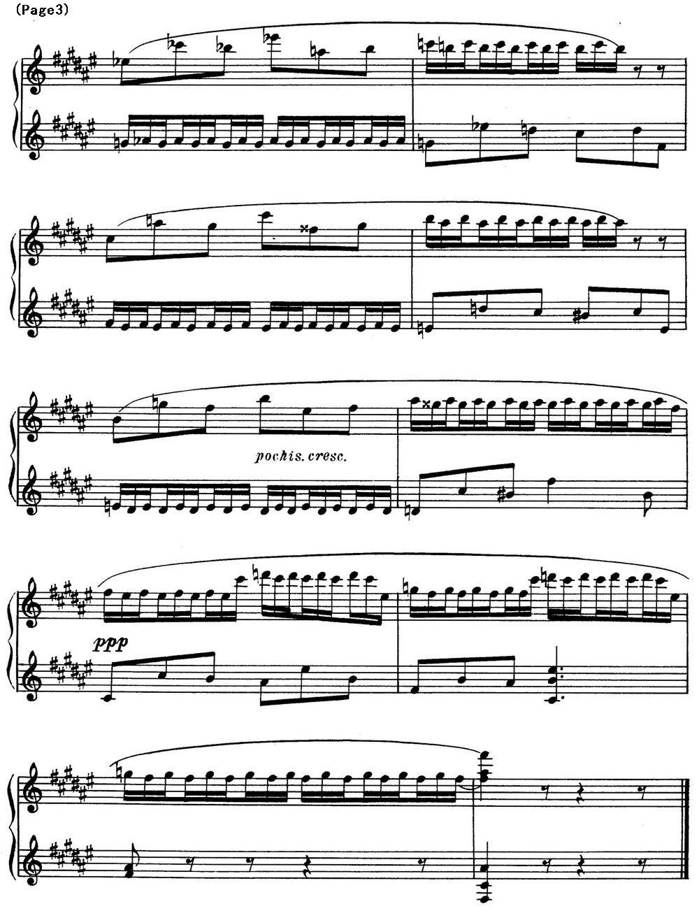 斯克里亚宾8首钢琴练习曲 Op42（No.3 Alexander Scriabin Etudes）钢琴曲谱（图3）