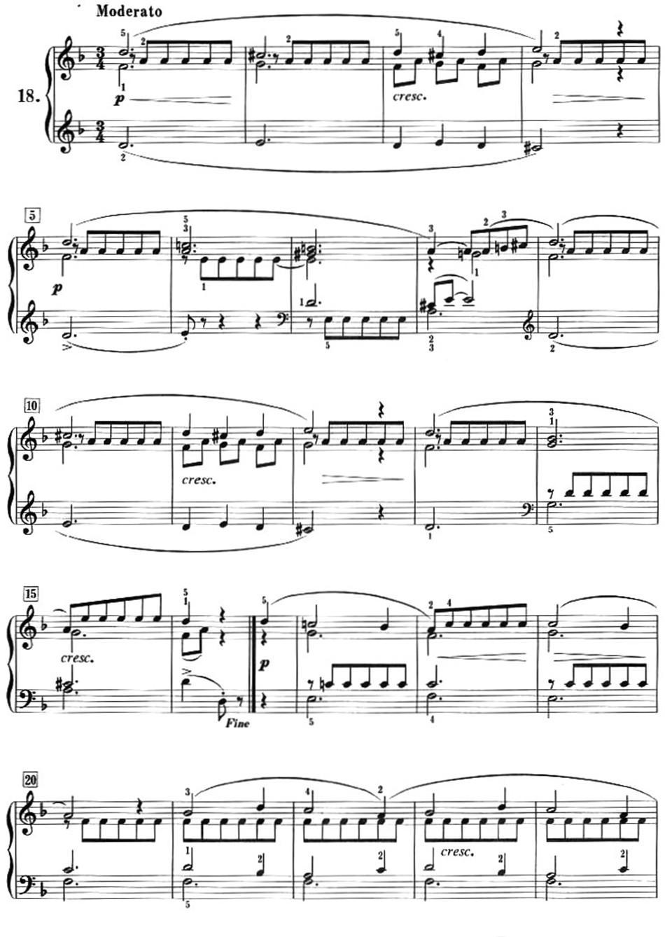 50首莱蒙钢琴练习曲 作品37（NO.18）钢琴曲谱（图1）