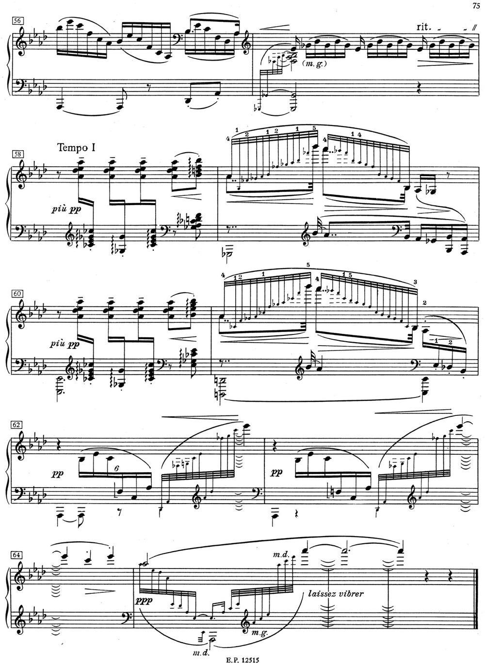 德彪西12首钢琴练习曲（11 琶音练习v1.0 arpèges composés）钢琴曲谱（图6）