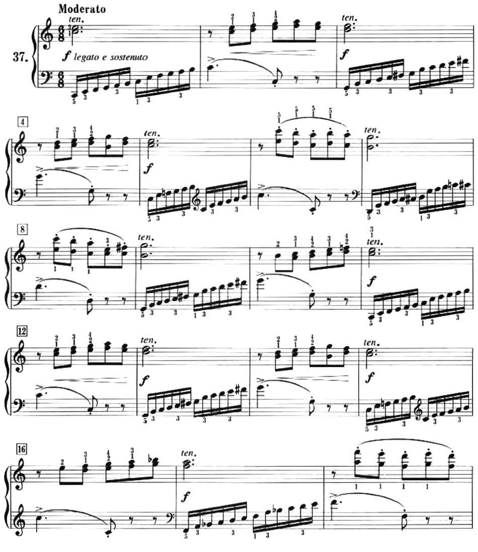 50首莱蒙钢琴练习曲 作品37（NO.37）钢琴曲谱（图1）