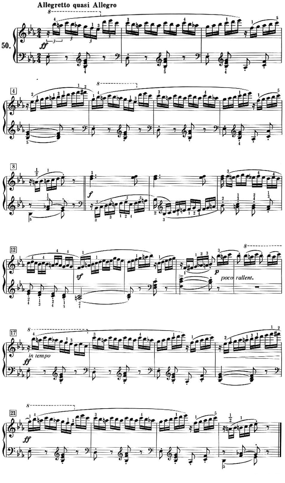 50首莱蒙钢琴练习曲 作品37（NO.50）钢琴曲谱（图1）