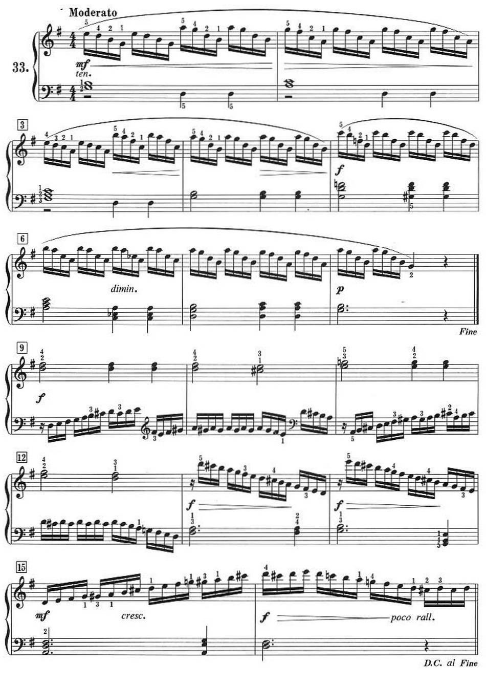 50首莱蒙钢琴练习曲 作品37（NO.33）钢琴曲谱（图1）