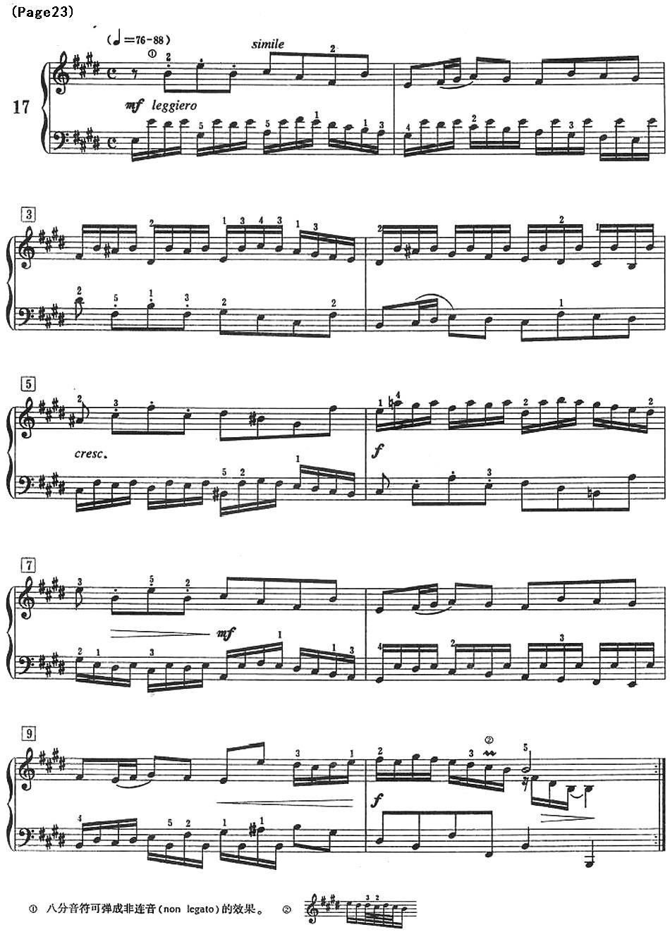 巴赫小前奏曲（NO.17-NO.18）钢琴曲谱（图1）