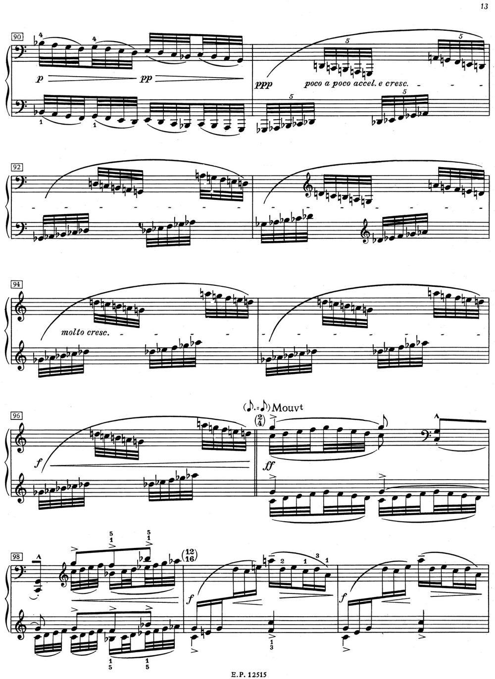 德彪西12首钢琴练习曲（1 五指练习v1.0 cinq doigts）钢琴曲谱（图7）
