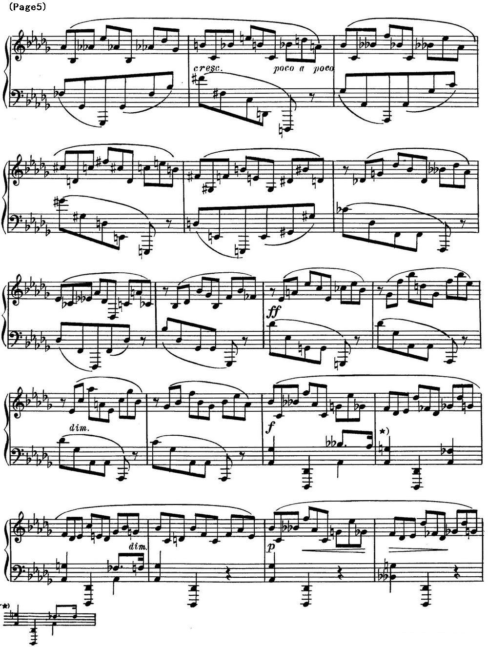 斯克里亚宾8首钢琴练习曲 Op42（No.1 Alexander Scriabin Etudes）钢琴曲谱（图5）