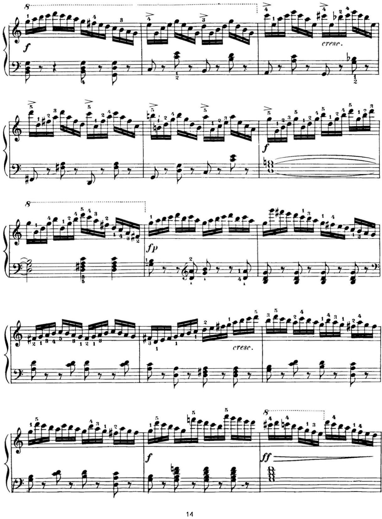 40首车尔尼Op.299钢琴快速练习曲（NO.8）钢琴曲谱（图2）