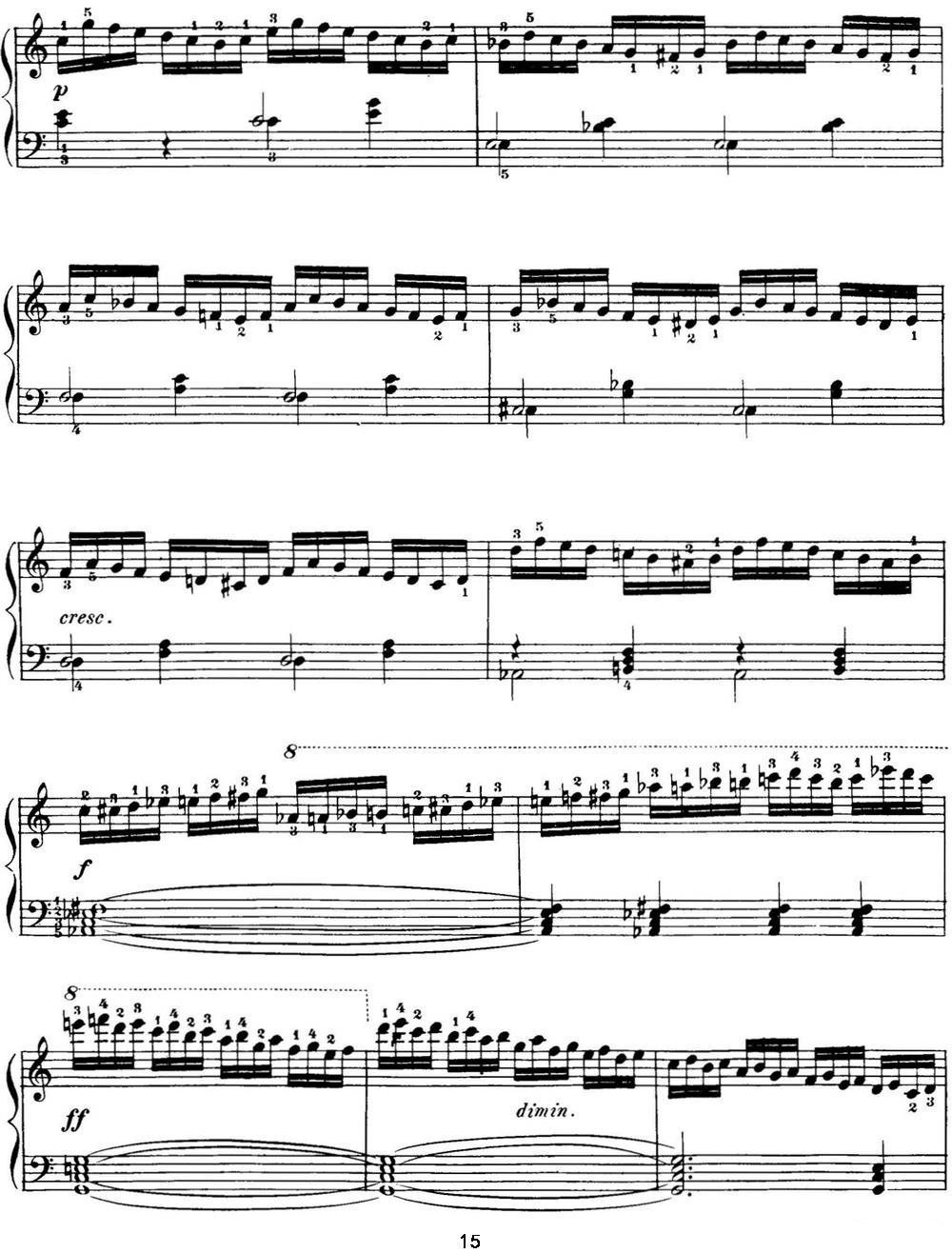 40首车尔尼Op.299钢琴快速练习曲（NO.8）钢琴曲谱（图3）