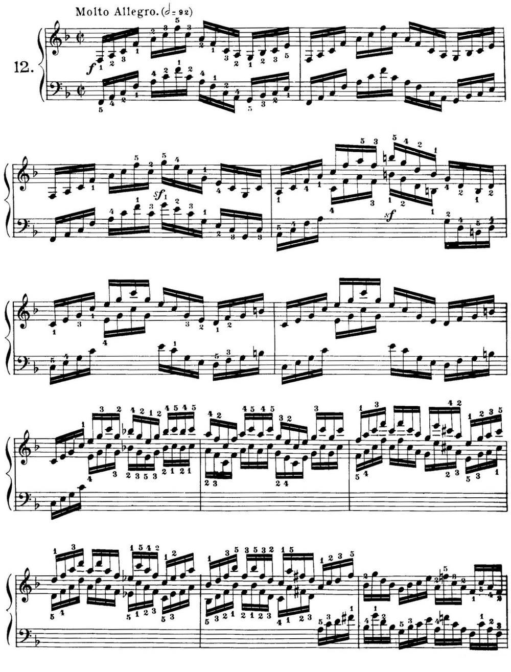 40首车尔尼Op.299钢琴快速练习曲（NO.12）钢琴曲谱（图1）