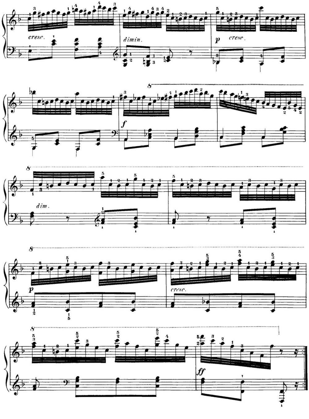 40首车尔尼Op.299钢琴快速练习曲（NO.14）钢琴曲谱（图2）