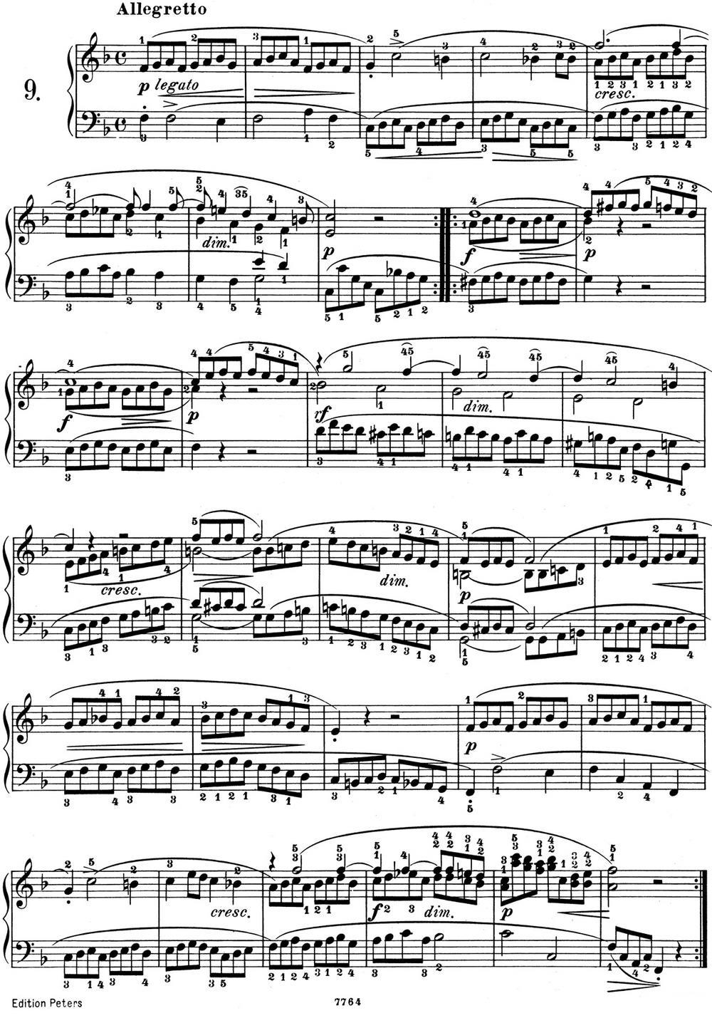25首车尔尼Op.748练习曲（NO.9）钢琴曲谱（图1）