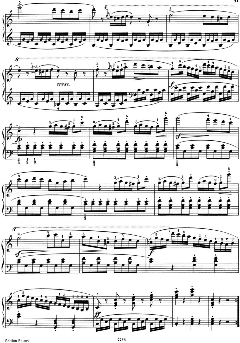 25首车尔尼Op.748练习曲（NO.5）钢琴曲谱（图2）