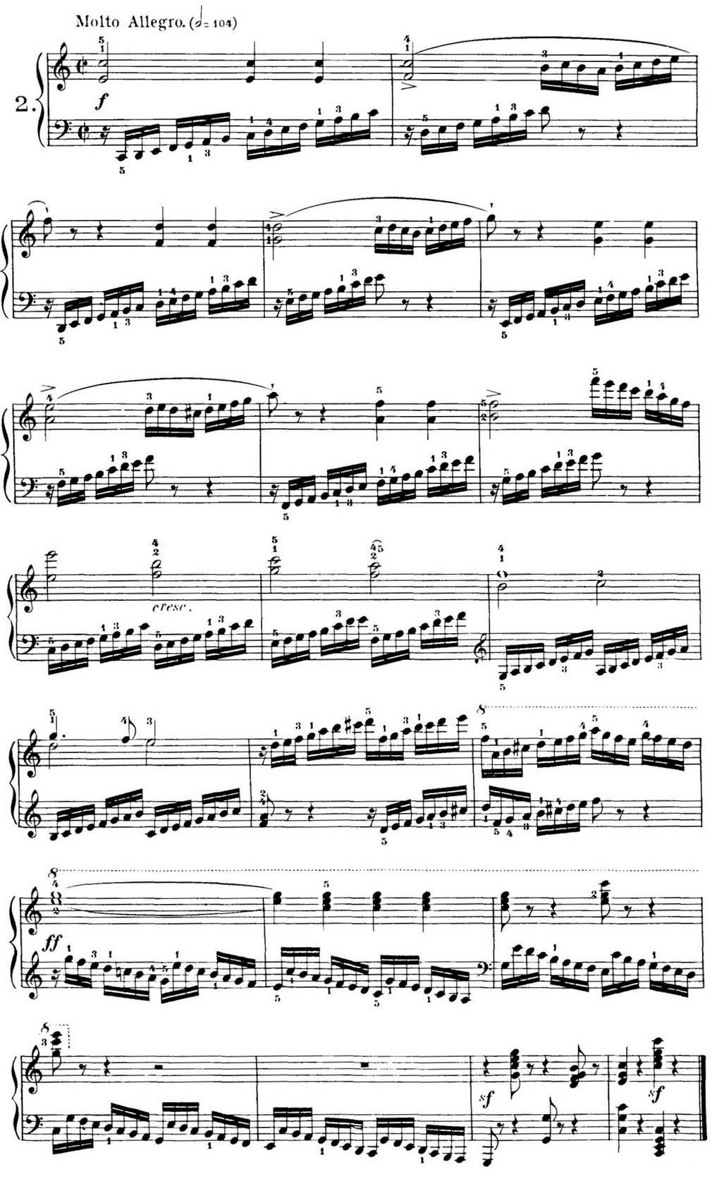 40首车尔尼Op.299钢琴快速练习曲（NO.2）钢琴曲谱（图1）