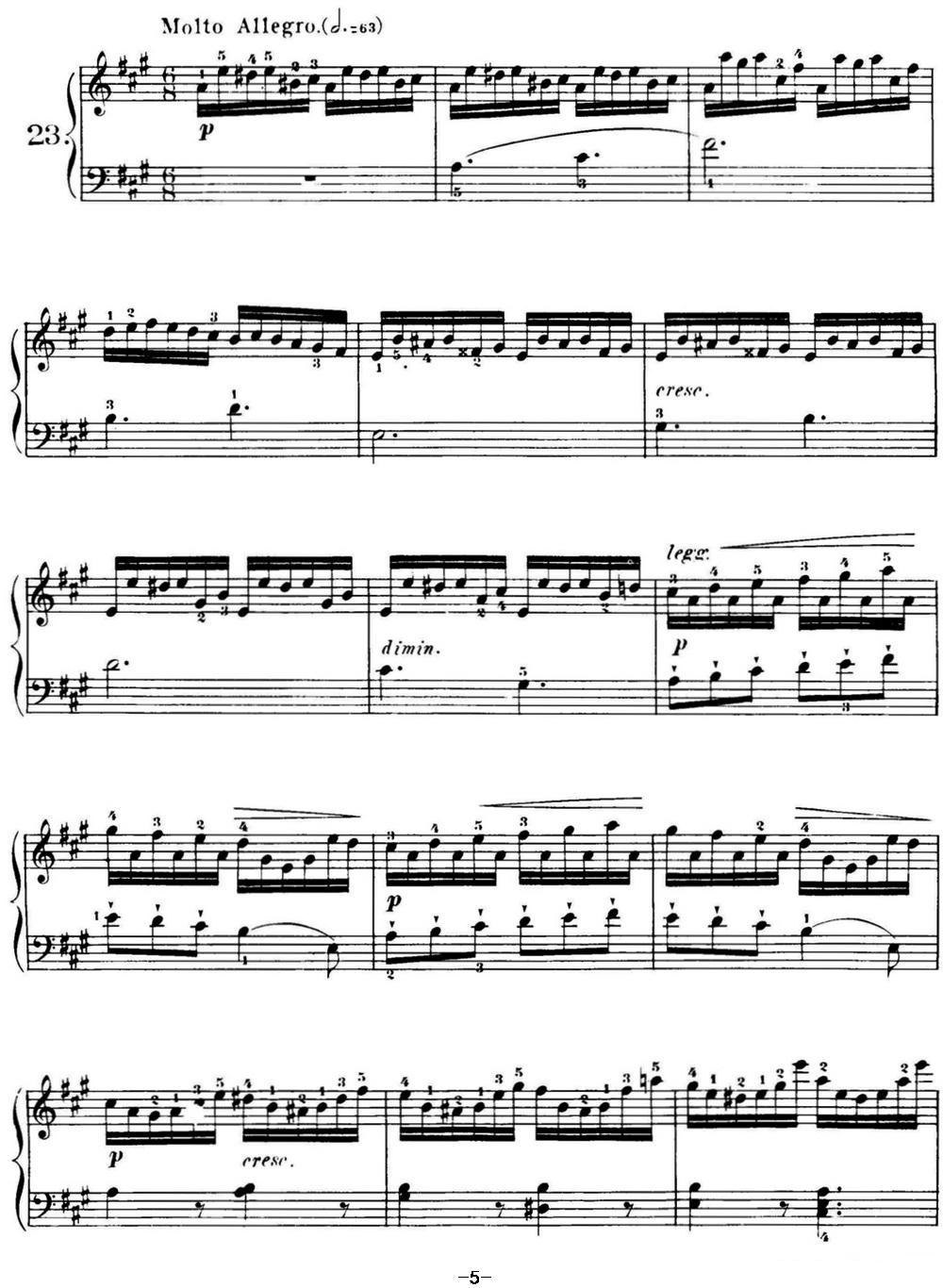 40首车尔尼Op.299钢琴快速练习曲（NO.23）钢琴曲谱（图1）