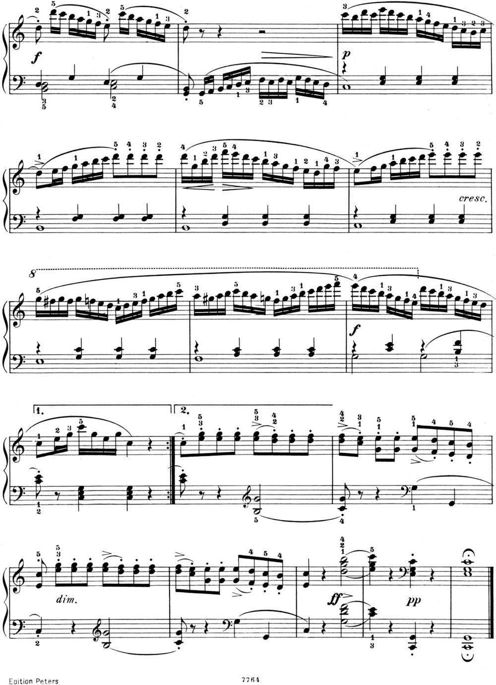 25首车尔尼Op.748练习曲（NO.1）钢琴曲谱（图2）