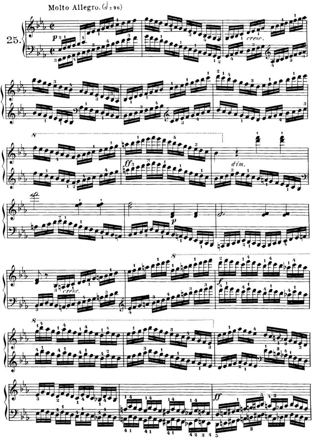 40首车尔尼Op.299钢琴快速练习曲（NO.25）钢琴曲谱（图1）