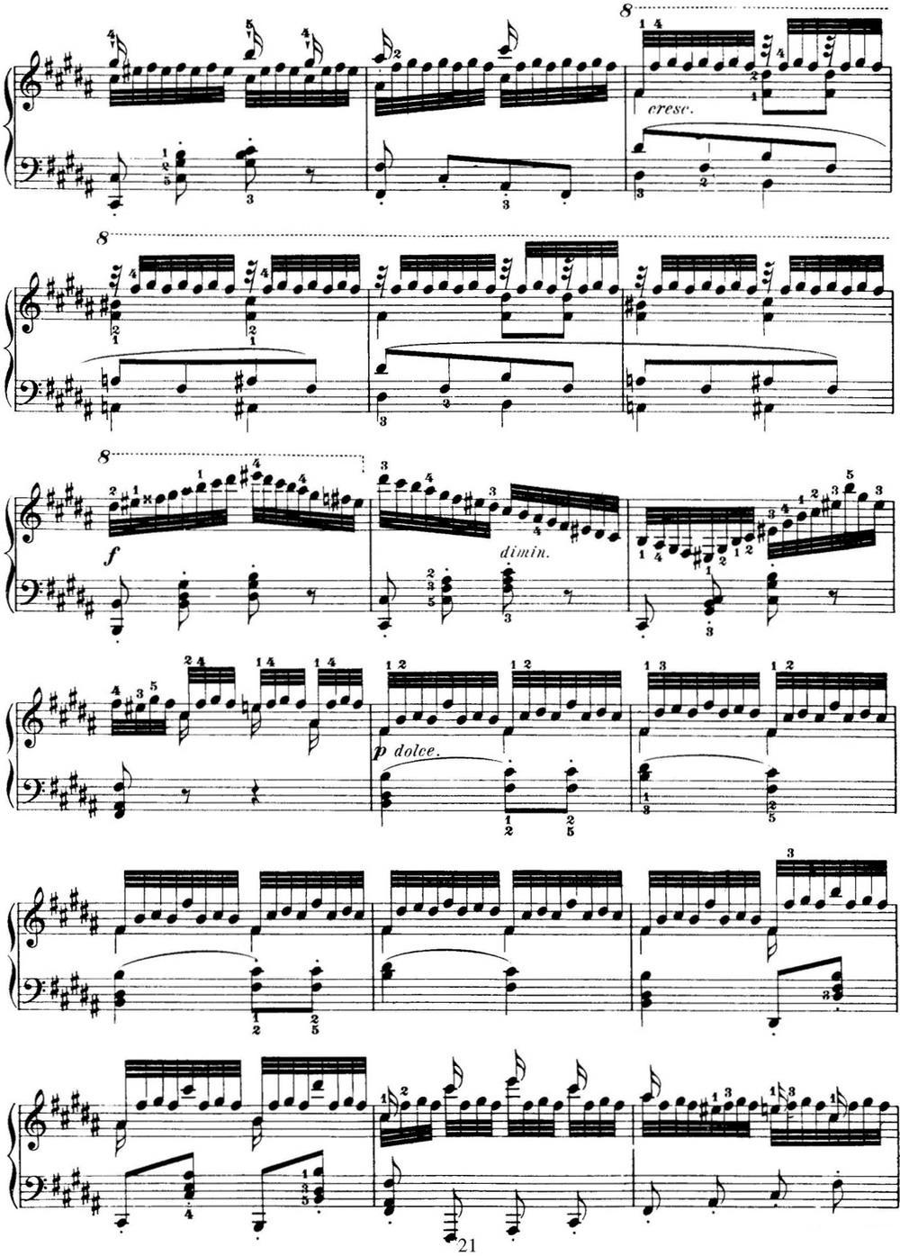 50首车尔尼Op.740钢琴手指灵巧技术练习曲（NO.22）钢琴曲谱（图3）