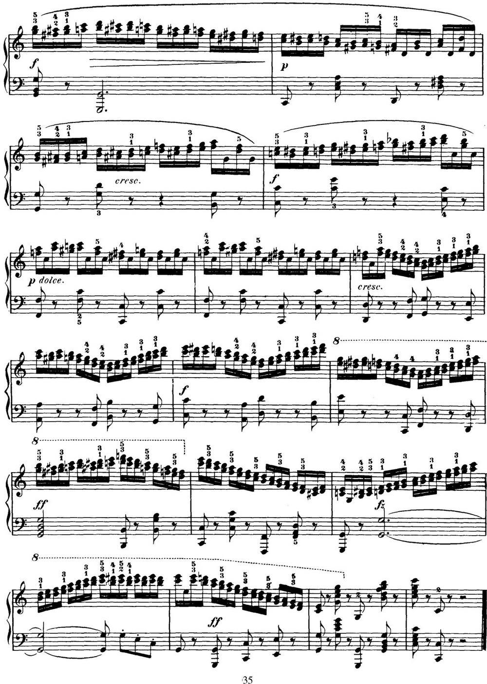 50首车尔尼Op.740钢琴手指灵巧技术练习曲（NO.10）钢琴曲谱（图2）