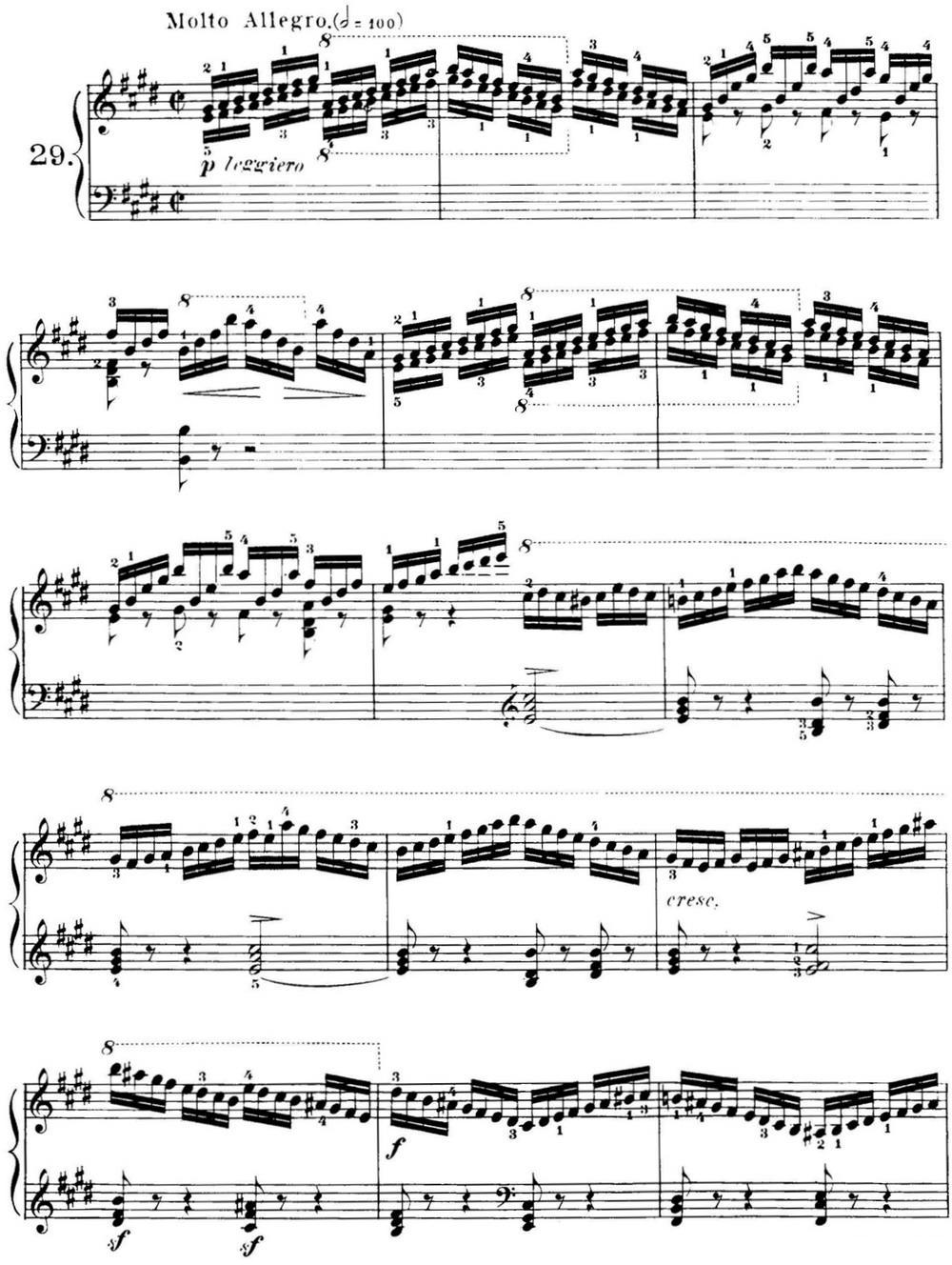 40首车尔尼Op.299钢琴快速练习曲（NO.29）钢琴曲谱（图1）
