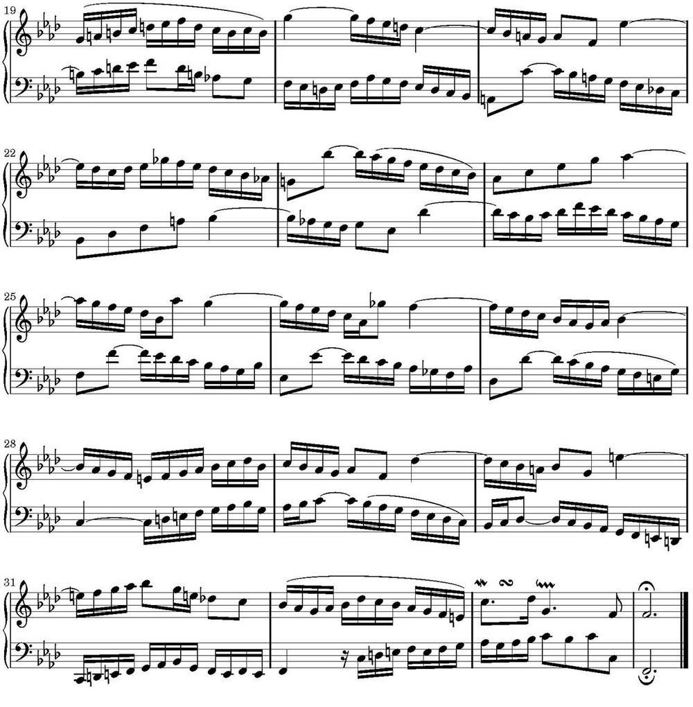 15首巴赫二部创意曲集（NO.9）钢琴曲谱（图2）
