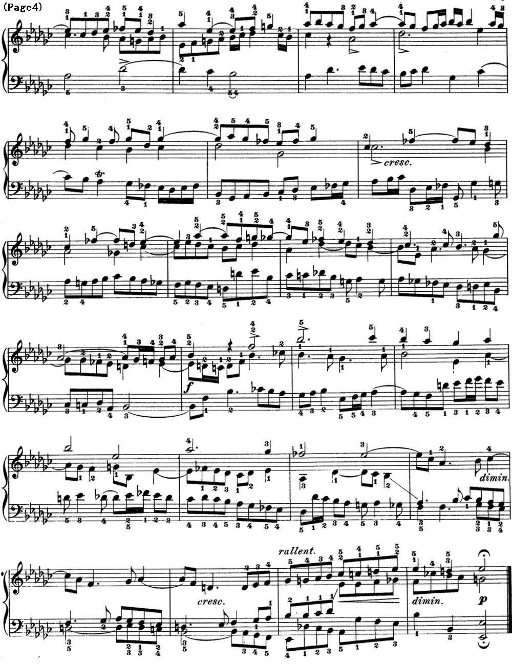 巴赫《平均律钢琴曲集·第一卷》之赋格曲（NO.8）钢琴曲谱（图4）