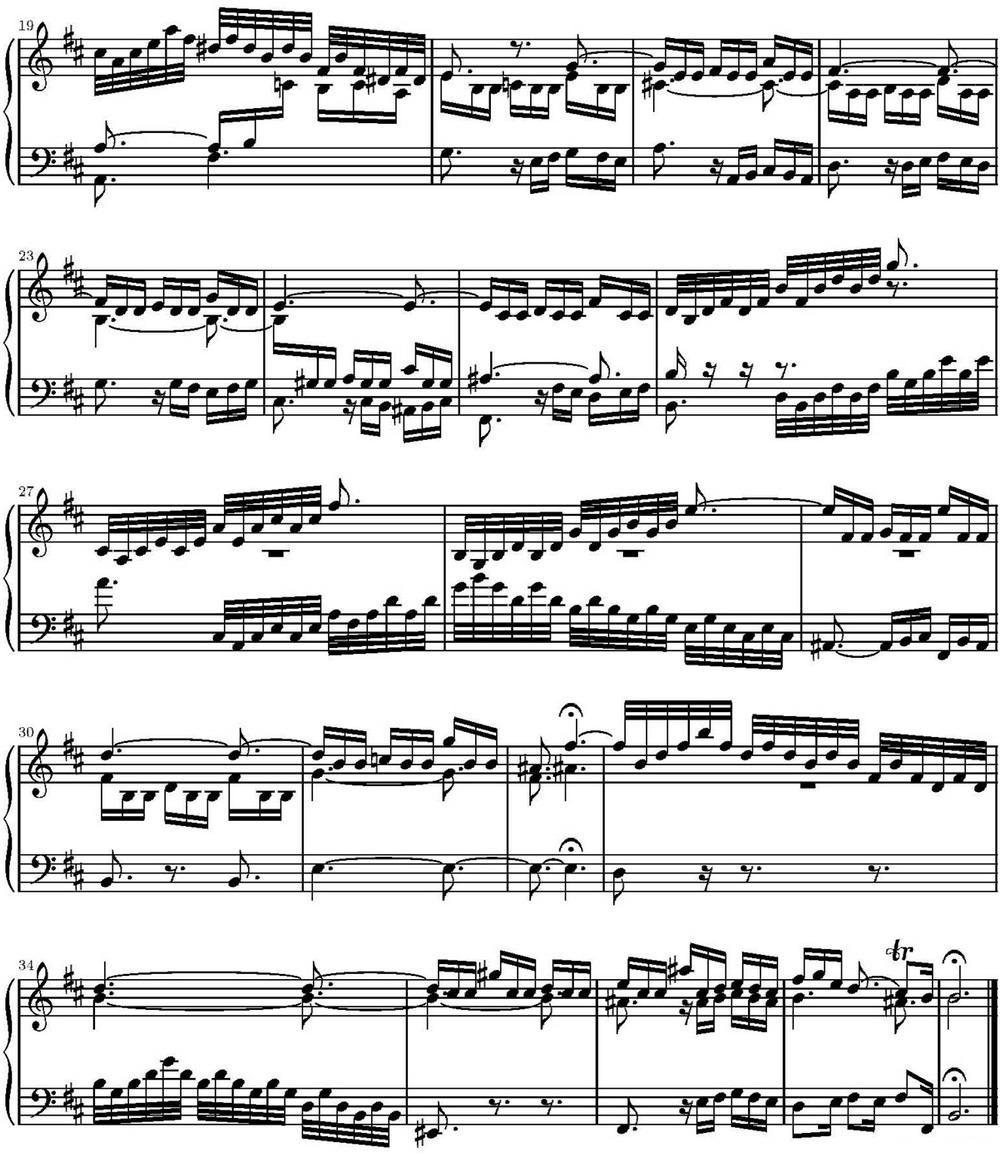 15首巴赫三部创意曲集（NO.15）钢琴曲谱（图2）