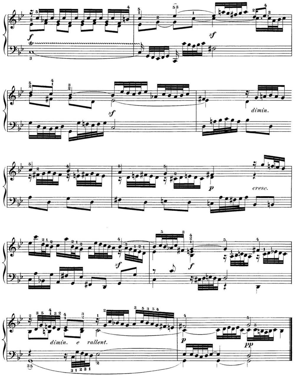 巴赫《平均律钢琴曲集·第一卷》之前奏曲（NO.16）钢琴曲谱（图2）