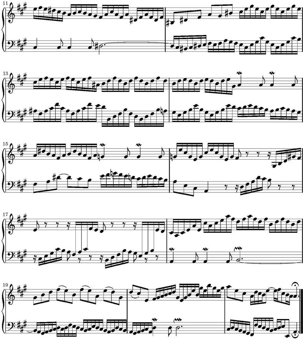 15首巴赫二部创意曲集（NO.12）钢琴曲谱（图2）