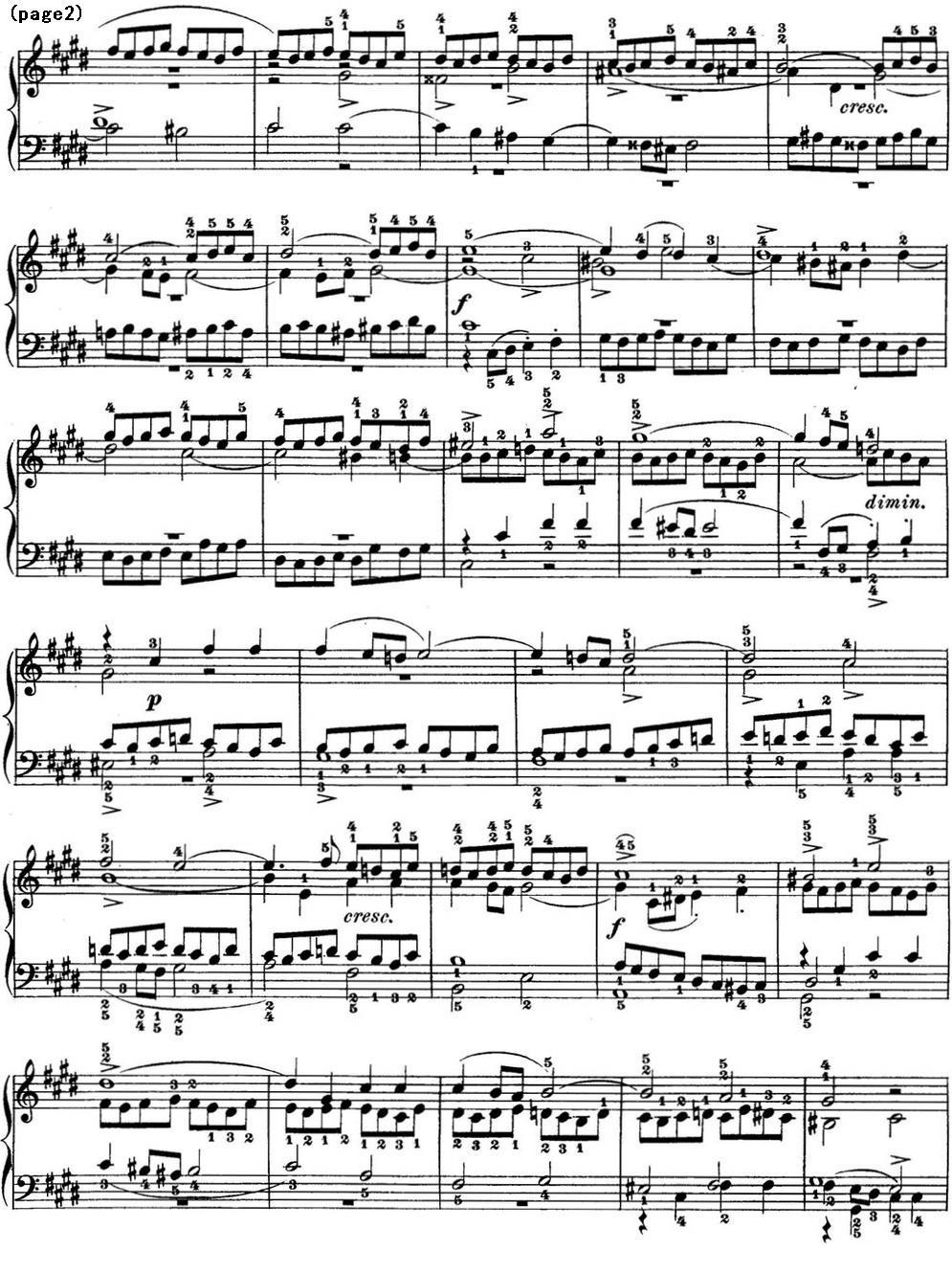 巴赫《平均律钢琴曲集·第一卷》之赋格曲（NO.4）钢琴曲谱（图2）
