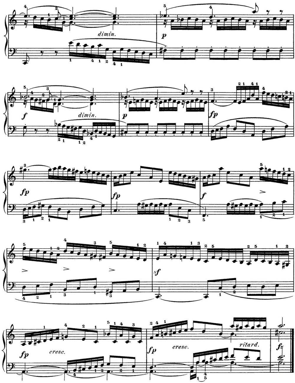 巴赫《平均律钢琴曲集·第一卷》之前奏曲（NO.20）钢琴曲谱（图2）