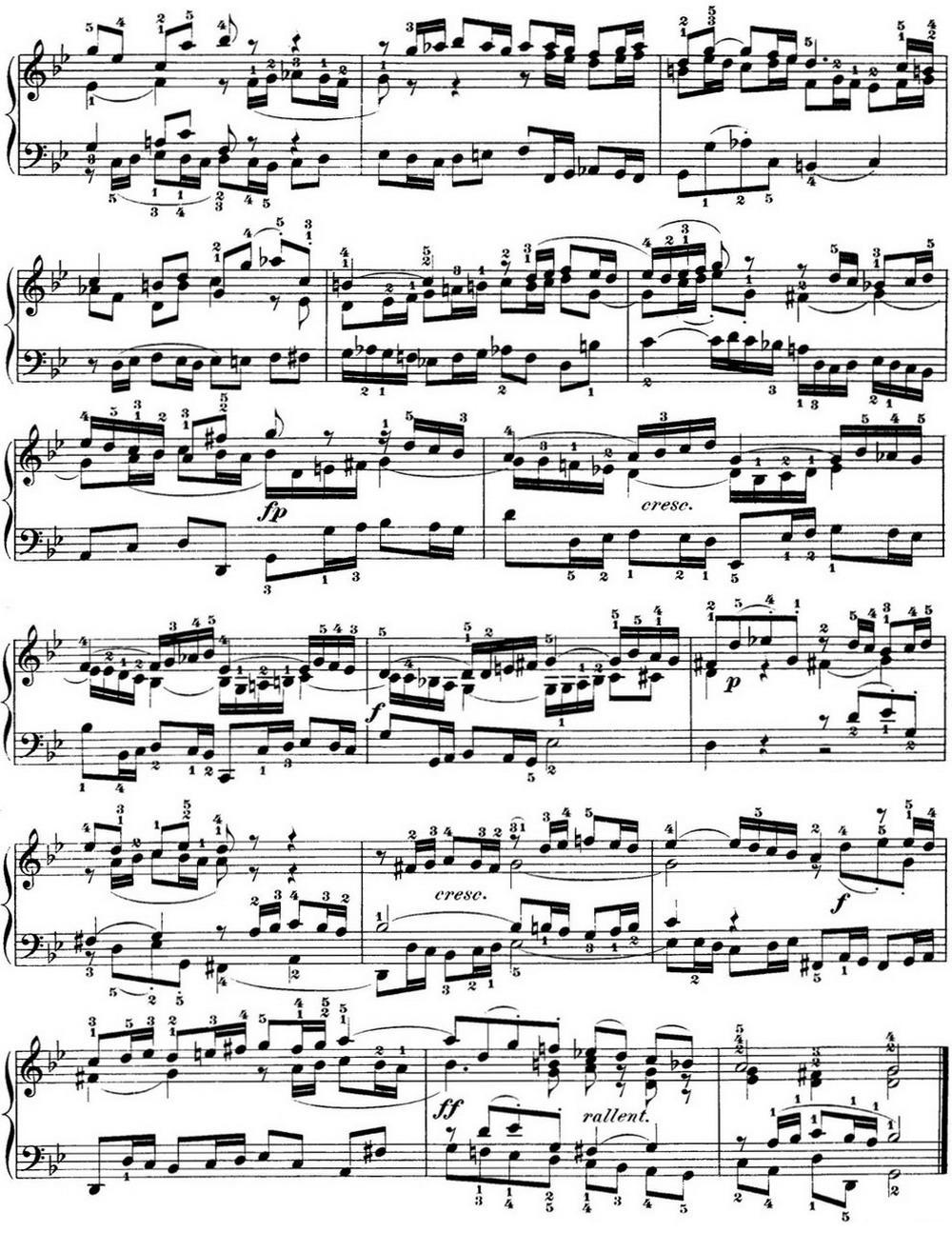 巴赫《平均律钢琴曲集·第一卷》之赋格曲（NO.16）钢琴曲谱（图2）