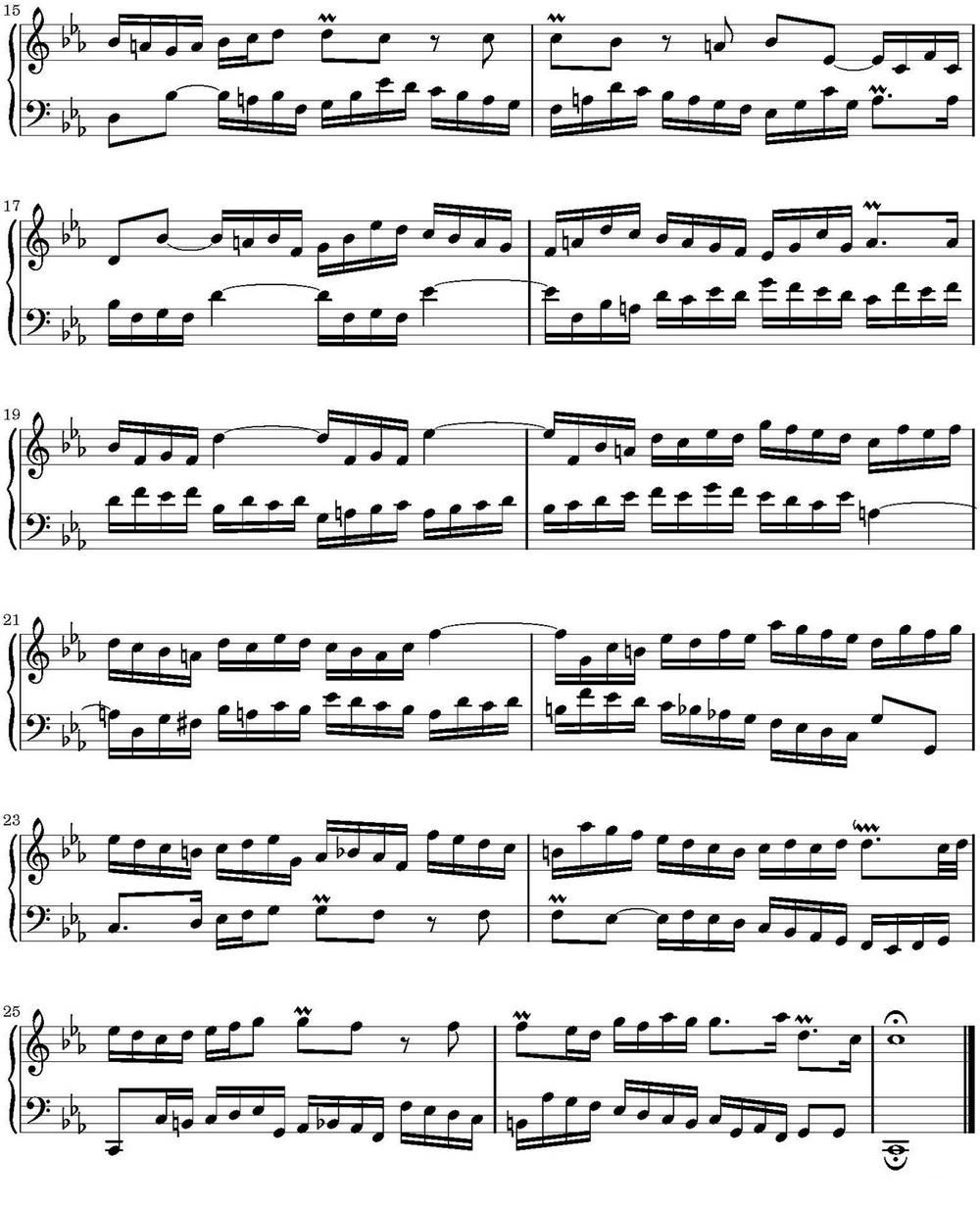 15首巴赫二部创意曲集（NO.2）钢琴曲谱（图2）