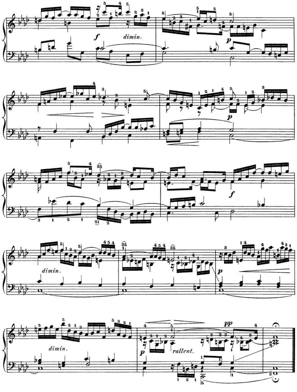 巴赫《平均律钢琴曲集·第一卷》之前奏曲（NO.12）钢琴曲谱（图2）