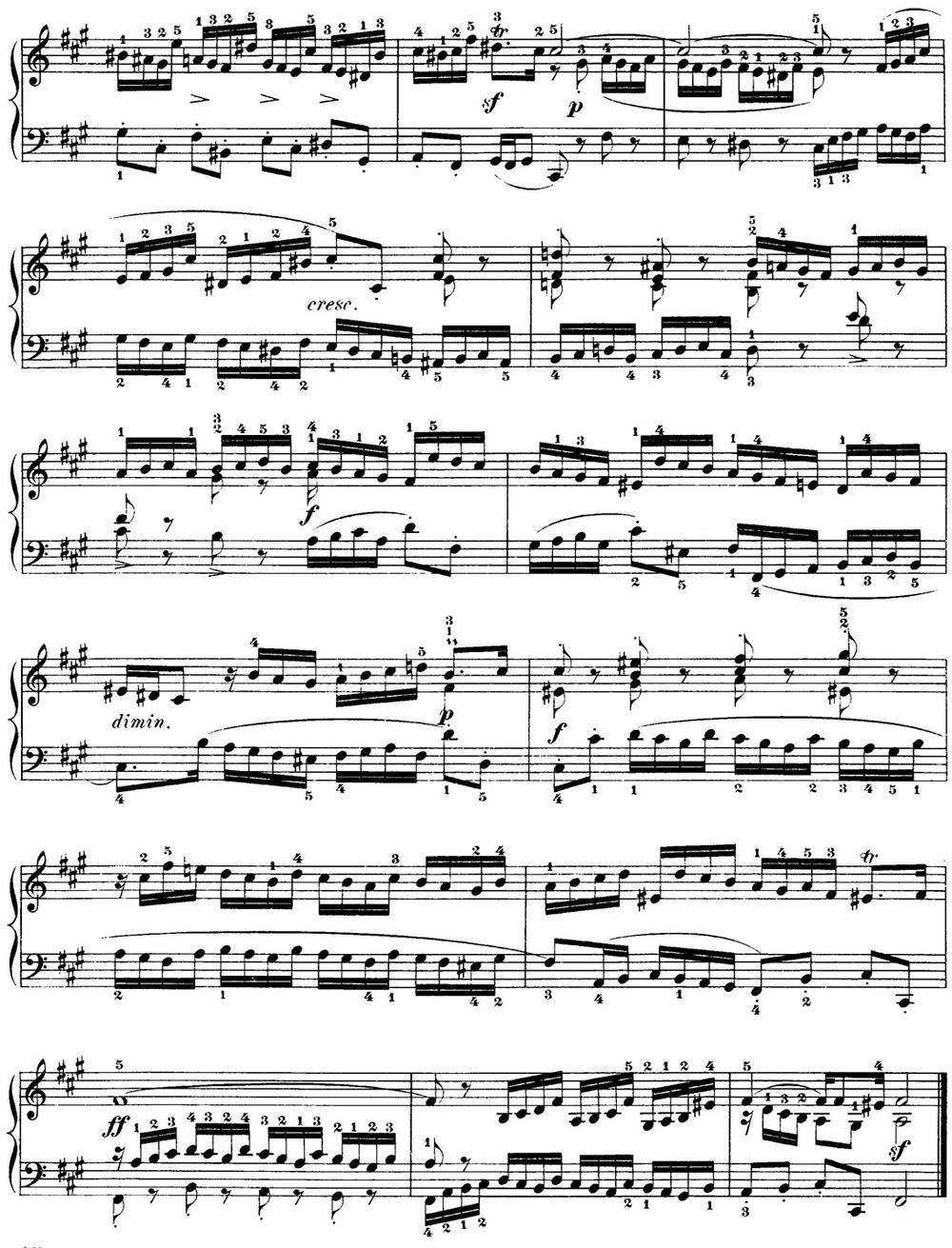 巴赫《平均律钢琴曲集·第一卷》之前奏曲（NO.14）钢琴曲谱（图2）