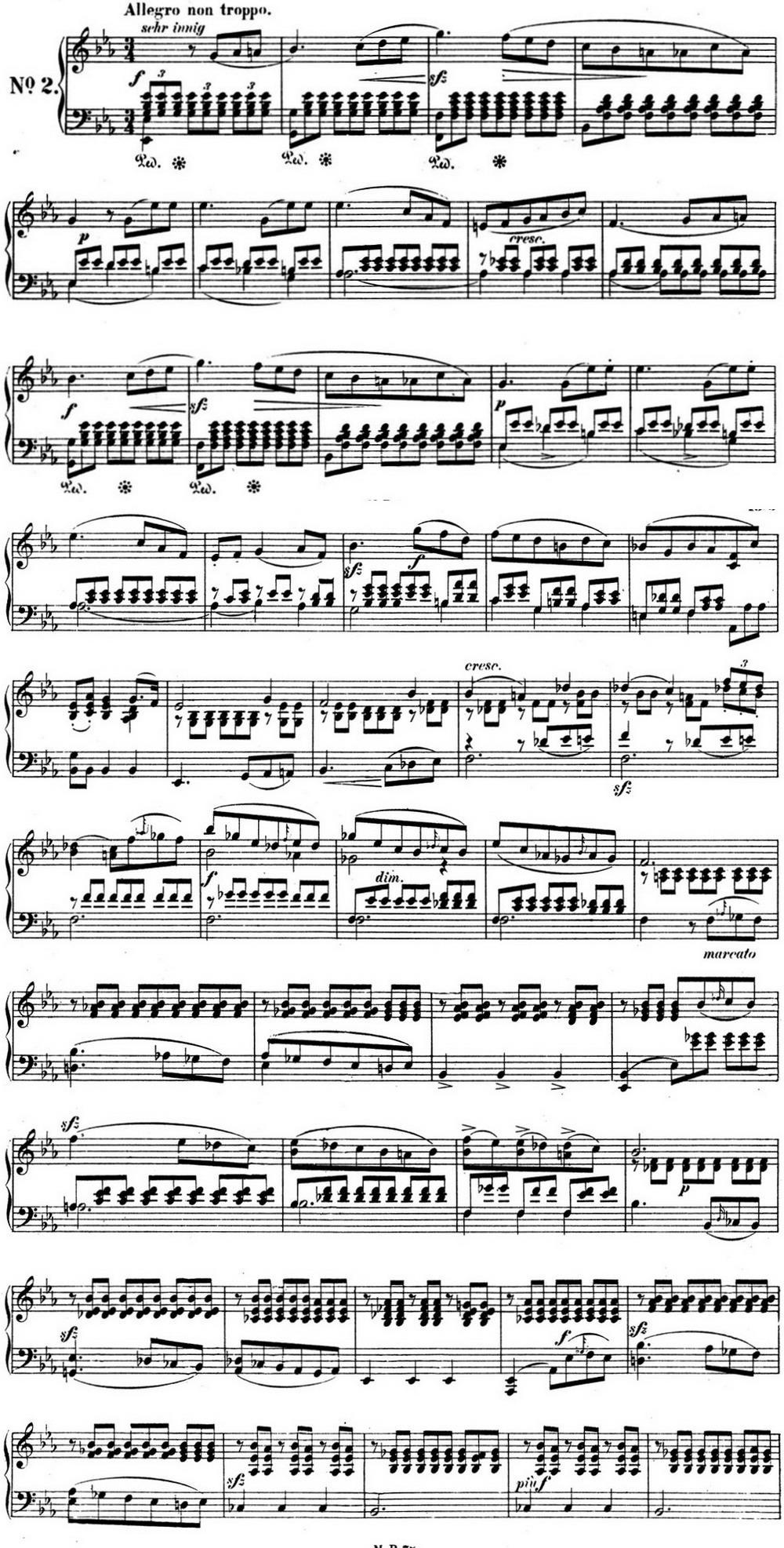 门德尔松无词歌Op.53（NO.2）钢琴曲谱（图1）