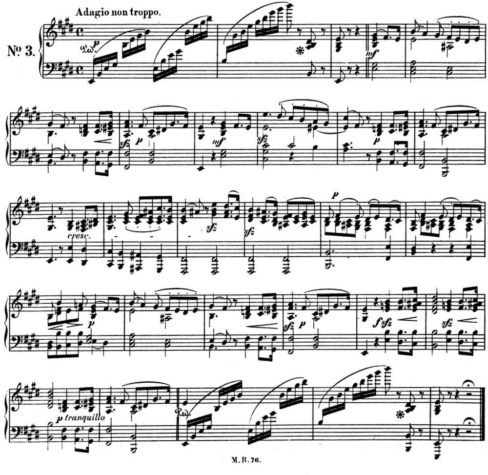 门德尔松无词歌Op.30（NO.3）钢琴曲谱（图1）