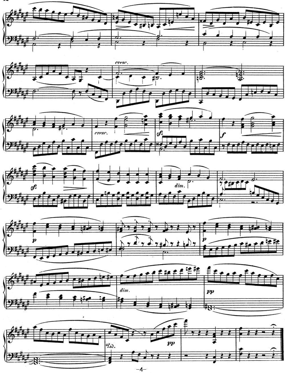 门德尔松无词歌Op.19（NO.5）钢琴曲谱（图4）