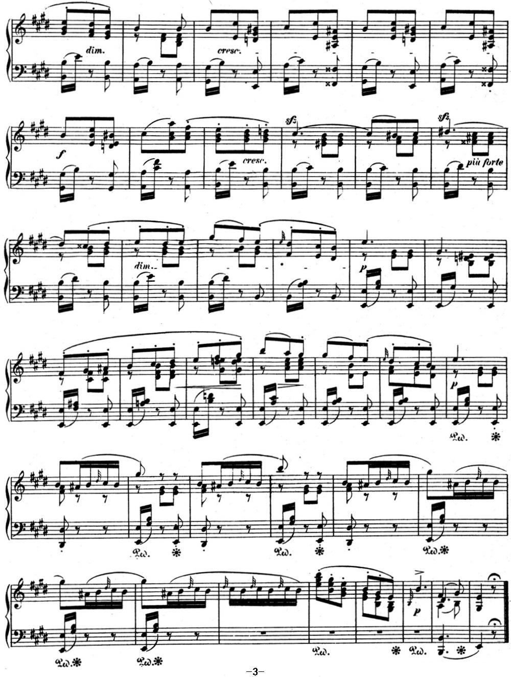 门德尔松无词歌Op.67（NO.6）钢琴曲谱（图3）