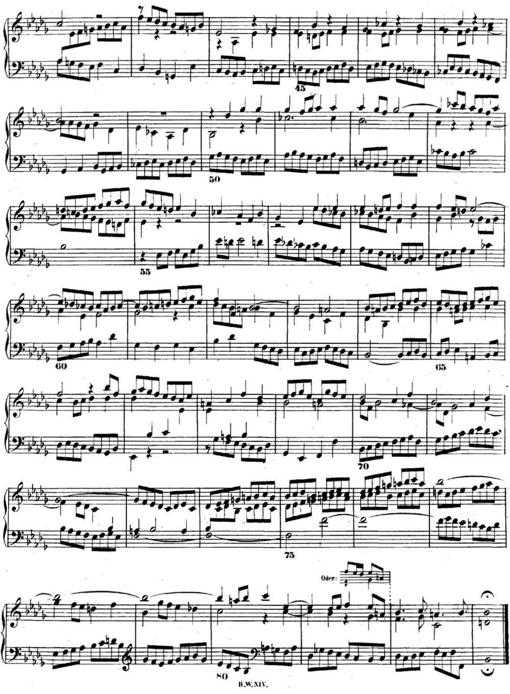 巴赫《平均律钢琴曲集·第二卷》之前奏曲（NO.22）钢琴曲谱（图2）