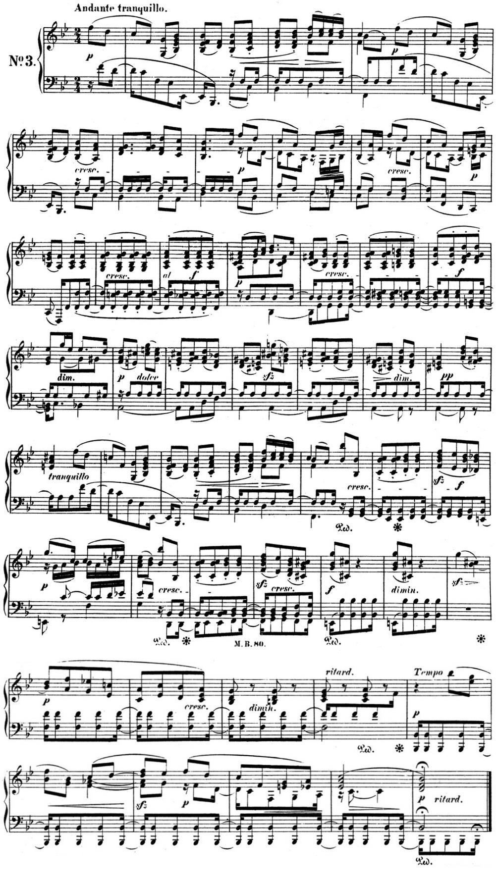 门德尔松无词歌Op.67（NO.3）钢琴曲谱（图1）