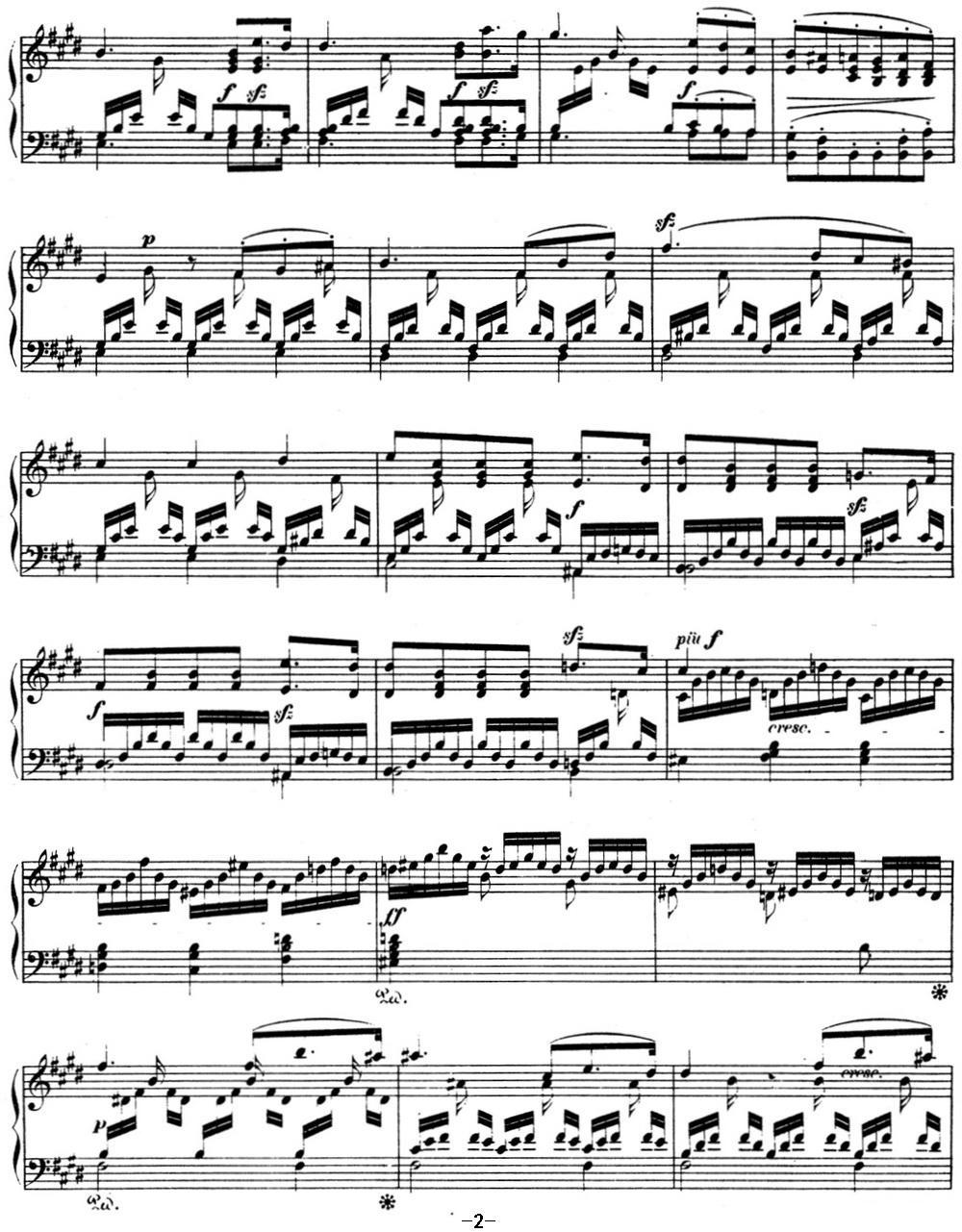 门德尔松无词歌Op.38（NO.3）钢琴曲谱（图2）