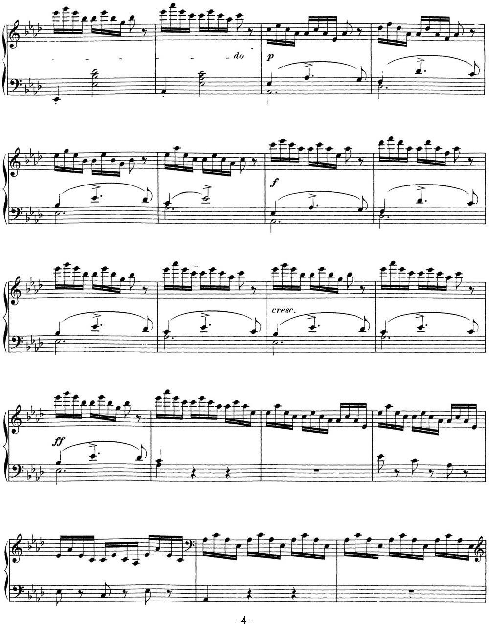 舒伯特降E大调即兴曲D.899，Op.90（NO.4）钢琴曲谱（图4）