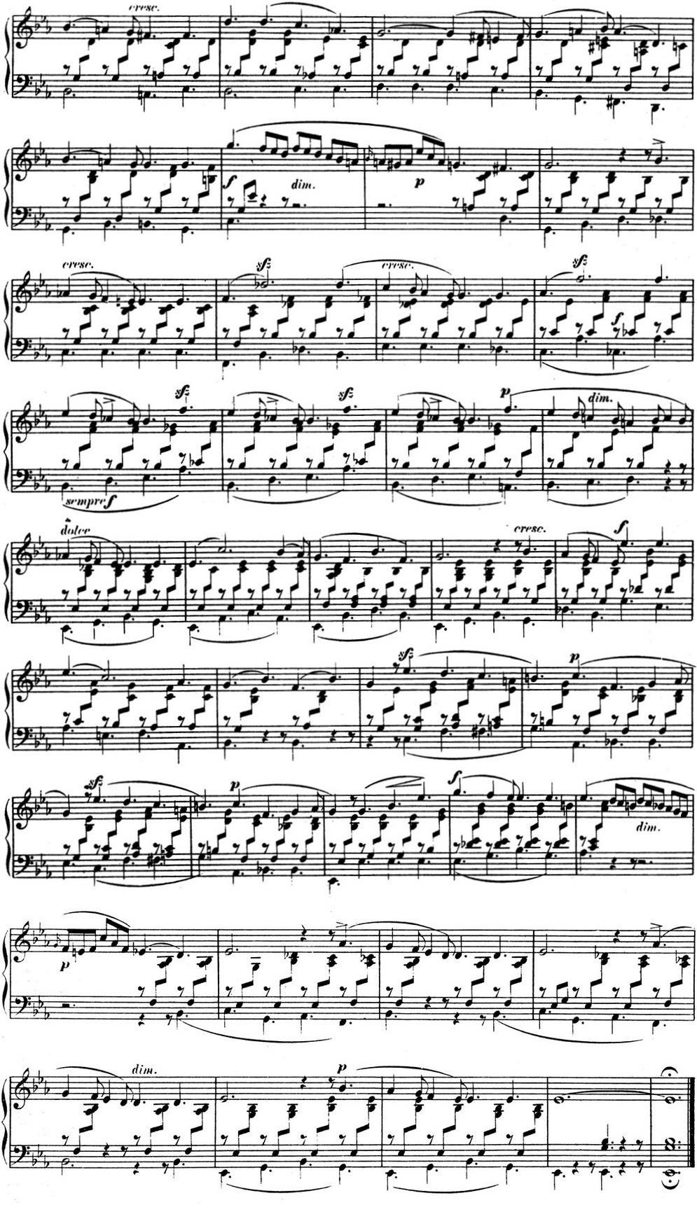 门德尔松无词歌Op.38（NO.1）钢琴曲谱（图2）