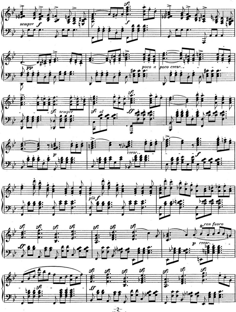门德尔松无词歌Op.62（NO.2）钢琴曲谱（图2）