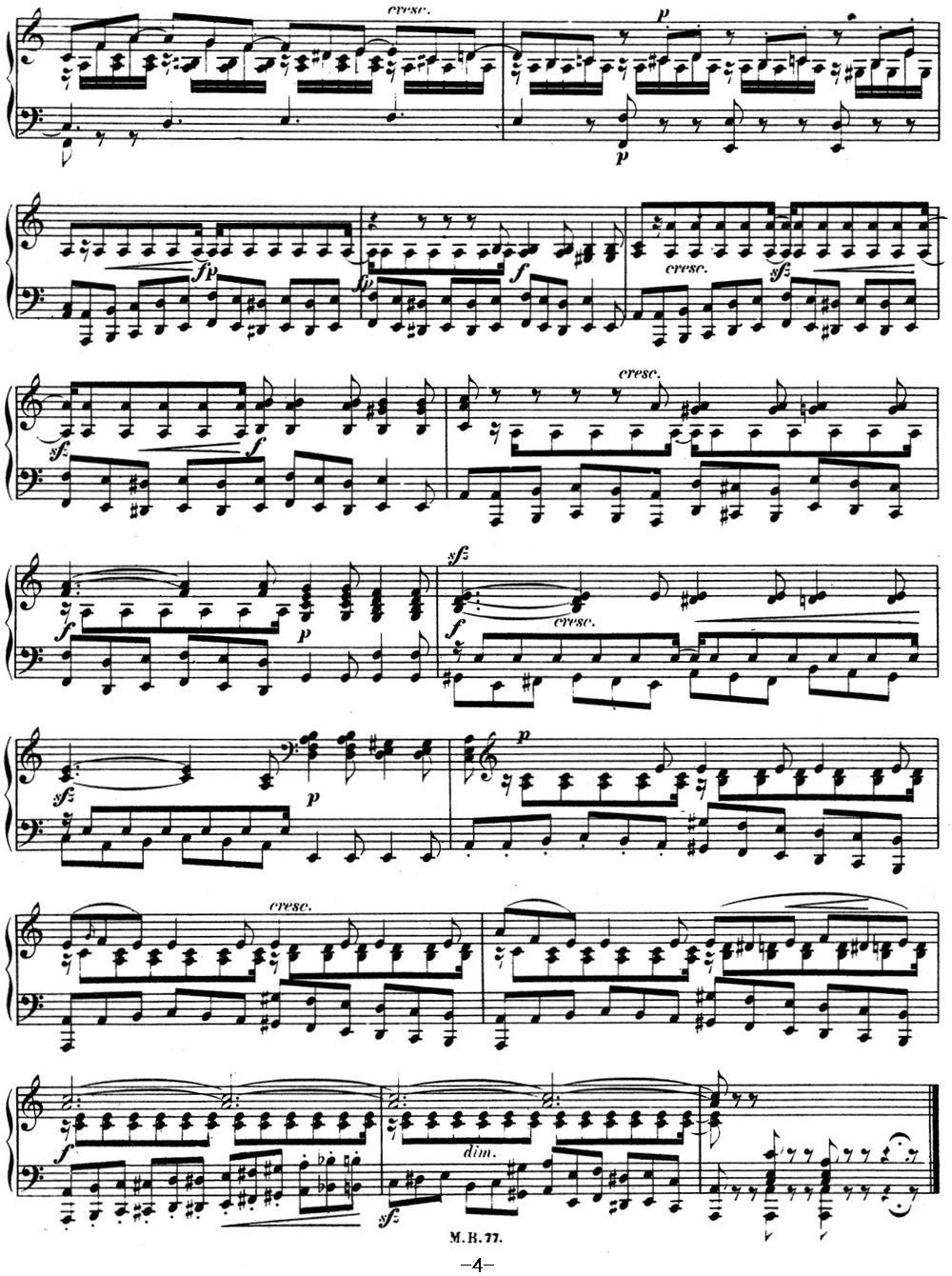 门德尔松无词歌Op.38（NO.5）钢琴曲谱（图4）