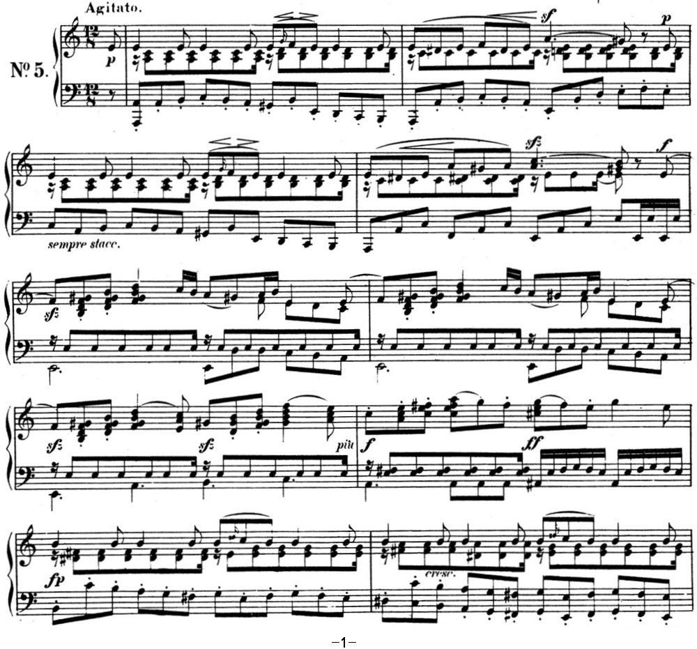 门德尔松无词歌Op.38（NO.5）钢琴曲谱（图1）