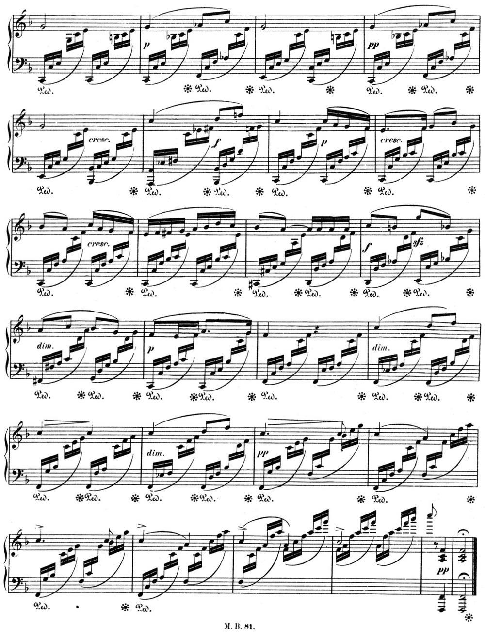 门德尔松无词歌Op.85（NO.1）钢琴曲谱（图2）