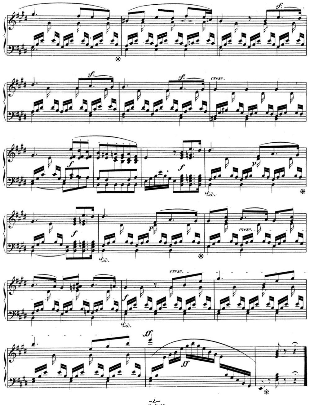 门德尔松无词歌Op.38（NO.3）钢琴曲谱（图4）