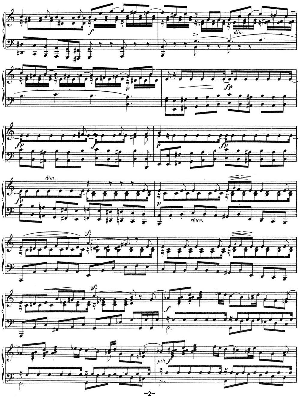 门德尔松无词歌Op.38（NO.5）钢琴曲谱（图2）